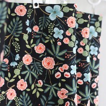 릴리패브릭 옥스포드]보태니컬플라워3색-블랙_75157 원단 천