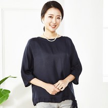[풍기인견] 파란선풍기 여성의류 실키 밑단끈 블라우스