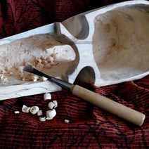 끌 스크래퍼 목공끌 깊은 라운드 조각 칼 수제 목각 도구 빈 도구 조각을위한 목공 끌, 3mm x 1pcs, 약 250mm