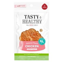 당일배송! 피니키 부드러운 치킨 슬라이스 대구&참치 슬라이스 50g 고양이 육포 간식 5개, 치킨슬라이스50g X5개