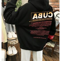리턴옴므 영문 레터링 쿠바 남자 오버핏 후드티