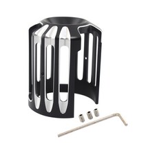 할리데이비슨 호환 커스텀 부품 오일 필터 커버 기계 oil grid billet for, 블랙 01