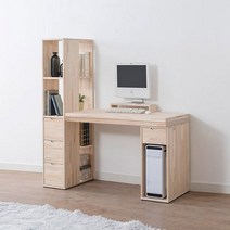 원목책상 디엘르 렉스 1200 편백나무원목 본체책상세트, 내추럴