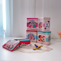 해피 레이디 커피믹스 다용도 틴 케이스 미국언니 수납함 보관함 티백 정리함 인테리어 소품, 민트