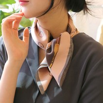 메리앤유 링체인패턴 실크라이크 정사각 쁘띠스카프 54cm x 54cm