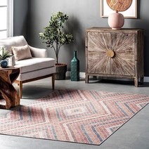 NuLOOM Tarah 페이드 다이아몬드 세탁기 세탁 가능한 부분 러그 20.3x25.4cm(8x1