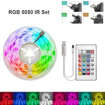 Led 스트립 조명 RGB 5050 2835 방수 5M-30M 와이파이 제어 수면등 취침등 수유등 백라이트 룸 홈 파티, RGB 5050 IR 세트, 15m