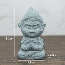 불교용품 관음 작은 불교 승려 티베트 불교 인형 부처님 분재 수족관 돌 동상 요정 정원 장식 장식, 34 34