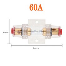 자동차 오디오 수리 퓨즈 홀더 48 및 10 게이지 와이어 60 AMP 60A80A 스테레오 자동 앰프 1 개, 아이보리