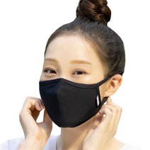 아이프리 국산 비말차단용 면 덴탈 빨아쓰는 숨쉬기편한 인견 마스크 블랙 필터교체형(국내산 MB필터 제공), 1개