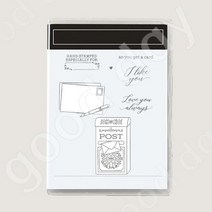 인테리어우체통 주택우편함 우체통 2023 우편함 봉투 투명 우표 스크랩북 일기 장식 엠보싱 템플릿 Diy 인사 카드 수제 핫, Z1077_English-Stamps