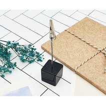 블랙 검정색 메모집게 심플 명함꽂이 메모클립 메모핀 네임텍꽂이 네임홀더 가격표