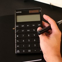 BLACK 블랙 심플 디자인 전자 계산기 사무용 컬러 무지계산기, 상세페이지 참조