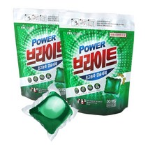 파워 브라이트 한알씩 쏘~옥 초고농축 캡슐 세탁 세제 30개 x 2팩