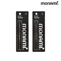 화신산업 모나미NEW세필붓펜, 검정, 2개