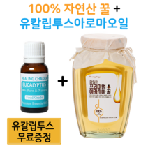 [식용 유칼립투스 오일 무료증정] 국산 토종 지리산꿀 아카시아 꿀 선물세트 1.2 kg 100프로 자연산꿀 비염 천연 100% 허브오일 꿀 선물세트, 자연산 꿀 1.2kg