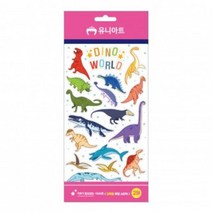 ZDU9592601500 투명스티커 2매입 no.19 공룡 분류 사무용품