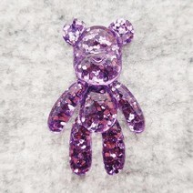 T61935x52mm 블링블링 베어 보라 6g 1개 슬라임파츠