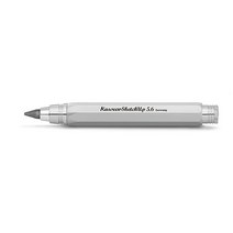kaweco Sketch Up 새틴 크롬 5 6mm 5B 리드 펜슬 솔리드 메탈 팔각형 8 엣지 디자인 I 샤프 리드 펜슬 10 3cm(4인치) 접이식 펜슬 리필 가능 실버