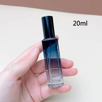 견고한 그라데이션 블루 향수병 5ml 9ml 20ml 빈 유리 분무기 여행용 화장품 리필용 스프레이 병 샘플 바이, 03 20ml-blue