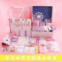 입학선물 볼펜 샤프 파카펜 문방구 인터넷 레드 세트 선물 벚꽃소녀 마음 학용품 개강 중학, 44 형광황
