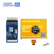 EPD 스크린 접합기 널 600x448 5.83 인치 큰 E 잉크 디스플레이 Eink 색깔 GDEW0583C64