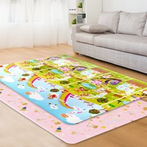 JSS&D PVC 쿠션매트(12T) / 두꺼운 바닥 거실 애견 발코니 베란다 층간소음 운동 놀이방 매트 장판 대형 특대형, 하늘동산양면