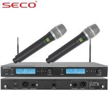 세코(SECO) UX-77RH 2CH 고급 핸드 무선마이크 시스템 900Mhz 듀얼 충전기 별매! 바디팩 핸드 타입변경 가능 국산! 핀 헤드셋마이크 별매!, 벨트팩(핀마이크)