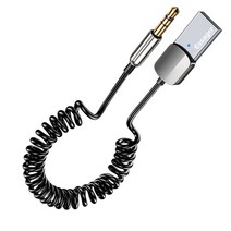 차량용블루투스 블루투스리시버 블루투스 동글 고음질 essager aux 어댑터 usb, 검은색, 블루투스 v5.0