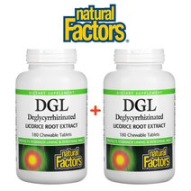 (1+1) 내추럴팩터스 DGL 디지엘 디글리시리진 감초 뿌리 추출물 리코리스 루트 180츄어블 2팩