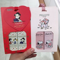 [이라운드몰]스누피 입욕제 바스바 2개 세트 30g 2종류, 하트