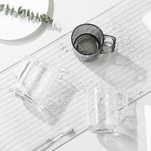 투명 욕실 칫솔거치 양치컵 가글컵, 반투명