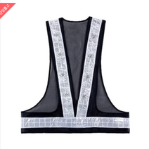 LED신호수조끼 MR-504 X반도 곤색백색반사띠 조선소 건설현장 배달 택배 주차 도로