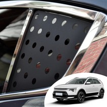 니로 C필러 윈도우 스포츠 플레이트 타공 데칼 스티커 카본 무광 유광 펄 시트지, 카본 블랙(노멀타입)