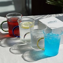 아일럽 카페 내열 강화 유리컵 머그컵 350ml 4컬러, 3. 올리브그린