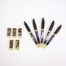 나빌레라 고급문양자개볼펜 USB 2종세트 선물세트 외국인선물, 송학, 32G