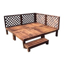 조립식 마루 평상 원두막 만들기 diy 정자 실외 계단, 90x90x18cm 플랫폼 1m2