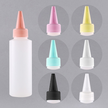 뾰족캡 30ml 50ml 100ml 리필용 휴대용 여행용 공병 반려동물약통, [SC-3] 뾰족캡소스통, 50ml/옐로우