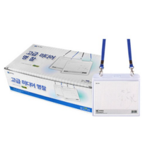 제이명찰 고급미디어 명찰 가로형 + 목걸이줄, 청색, 250개입