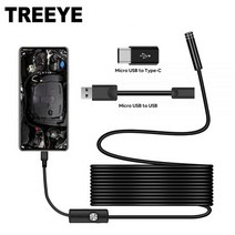 내시경 카메라 7MM5.5MM 3 in 1 USB IP67 방수 6 led 검사 Windows Macbook PC Android 21.51m c형, 2m 7.0mm lens Micro-USB