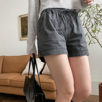 바투 피그먼트 밴딩 반바지