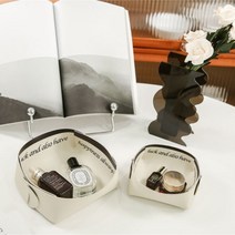 레터링 가죽 수납 트레이 가죽트레이 가죽수납함 레터링수납바구니 레터링바구니 가죽바구니 인테리어바구니 인테리어 수납함, 본상품, 대형