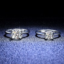 심플 반지 스털링 실버 링 2ct d color moissanite 약혼 브릴리언트 링