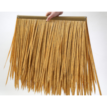 밀짚 볏짚 처마 지붕 초가집 트로피칼 동남아 라탄, 연노랑