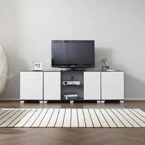 우아미가구 블랭크 거실수납장 1800 그레이화이트