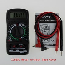 XL830L 휴대용 디지털 멀티 미터 백라이트 AC/DC 전류계 전압계 옴 테스터 LCD 전력계 테스트, 02 XL830L without cover