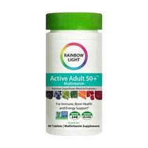 멀티비타민 Rainbow Light Active Adult 50+ Multivitamin 180 Tablets (Package May Vary), 90ct