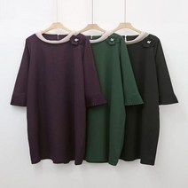 브이와이 여성 FW 롱 카라넥 데일리 민무늬 원피스