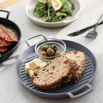 리빙라이크 푸코그릴 캠핑 전자레인지(원형접시L4P)세트, 핑크2P+블루2P, .
