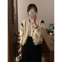 바시티자켓 여성 커플 크롭자켓 스타디움 점퍼 재킷 오버핏 과잠 야구